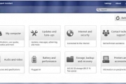 Главная страница утилиты HP Support Assistant Главная страница утилиты HP Support Assistant