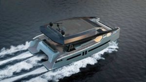 Компания ALVA Yachts продемонстрировала катамаран с двумя электродвигателями