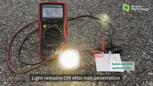 Электролитический сепаратор SafeCoat выдерживает проникновение гвоздя