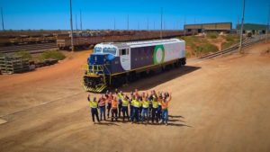 Компания Fortescue получила второй электровоз на аккумуляторах